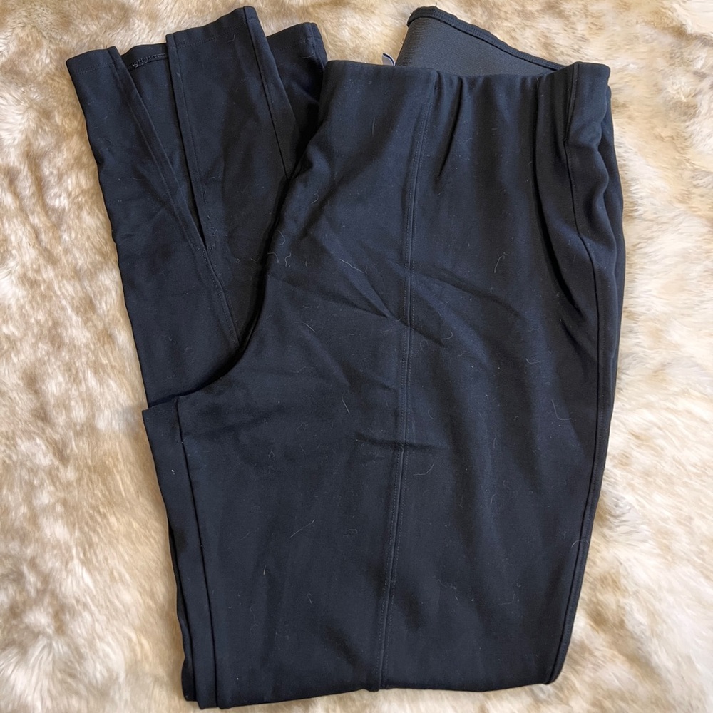 Old Navy Black Elastic Waist Flared Split Hem Work Pants, sz. XL